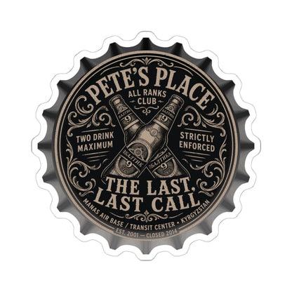 K-Factor Supply Co Pete's Place Sticker 6" × 6" / White