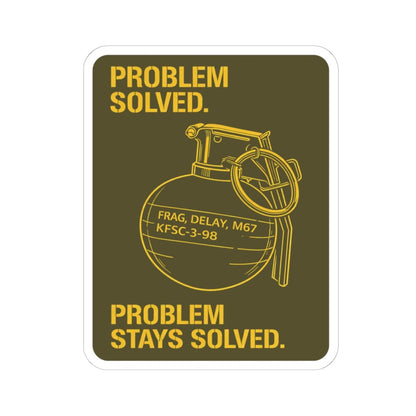 K-Factor Supply Co Problem Solved Mk 1 Mod 2 Sticker 4" × 4"
