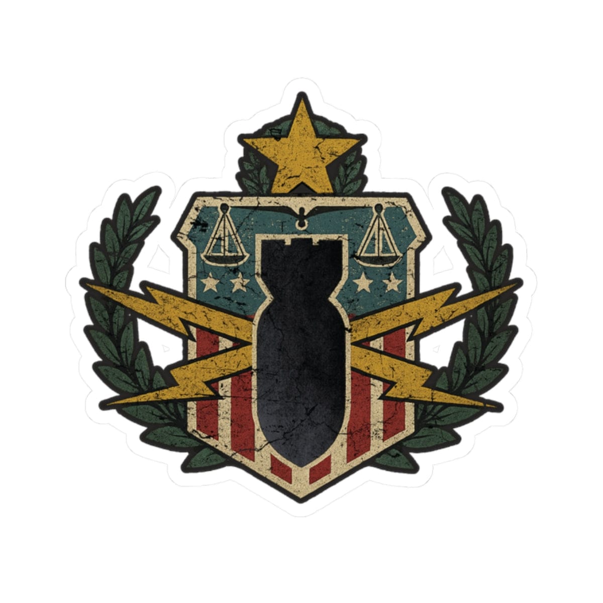 K-Factor Supply Co PSBT Vintage Badge Sticker 2" × 2"