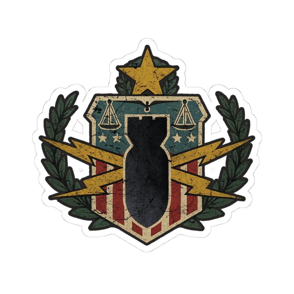 K-Factor Supply Co PSBT Vintage Badge Sticker 4" × 4"