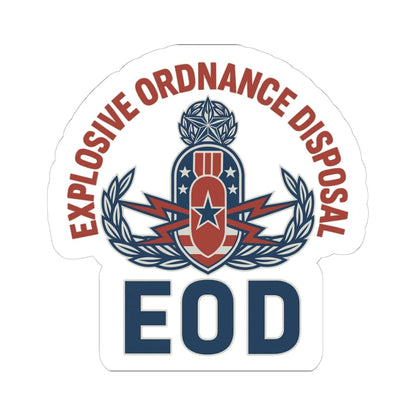 K-Factor Supply Co Red White and Boom Sticker 6" × 6"