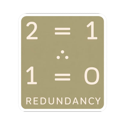 K-Factor Supply Co Redundancy (FDE) Sticker 2" × 2" / White
