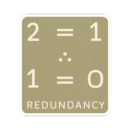 K-Factor Supply Co Redundancy (FDE) Sticker 3" × 3" / White