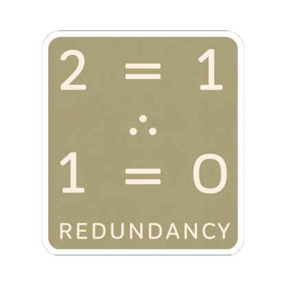 K-Factor Supply Co Redundancy (FDE) Sticker 4" × 4" / White