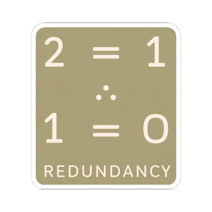 K-Factor Supply Co Redundancy (FDE) Sticker 6" × 6" / White