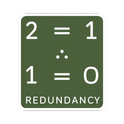 K-Factor Supply Co Redundancy (Military Green) Sticker 2" × 2"