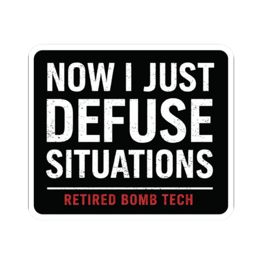 K-Factor Supply Co Retired Bomb Tech - Defuse Sticker 2" × 2"