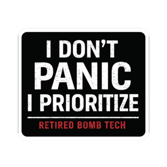 K-Factor Supply Co Retired Bomb Tech - Panic Sticker 2" × 2"