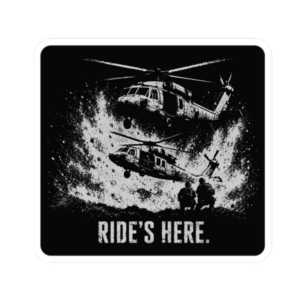 K-Factor Supply Co Ride's Here - Blackhawk Sticker 2" × 2"