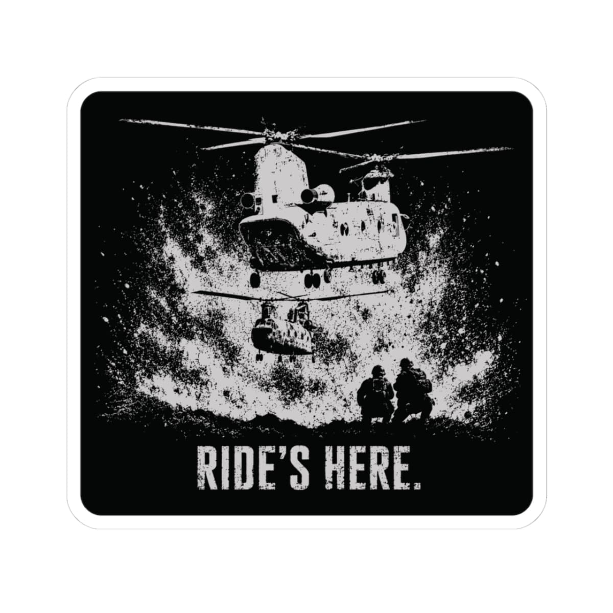 K-Factor Supply Co Ride's Here - Chinook Sticker 3" × 3"