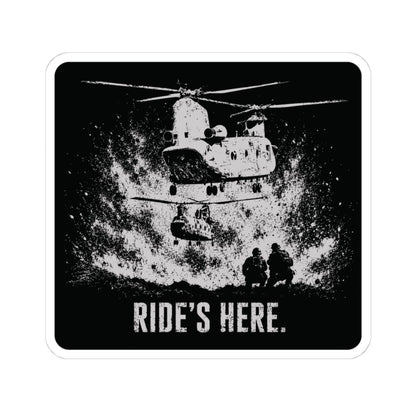 K-Factor Supply Co Ride's Here - Chinook Sticker 4" × 4"