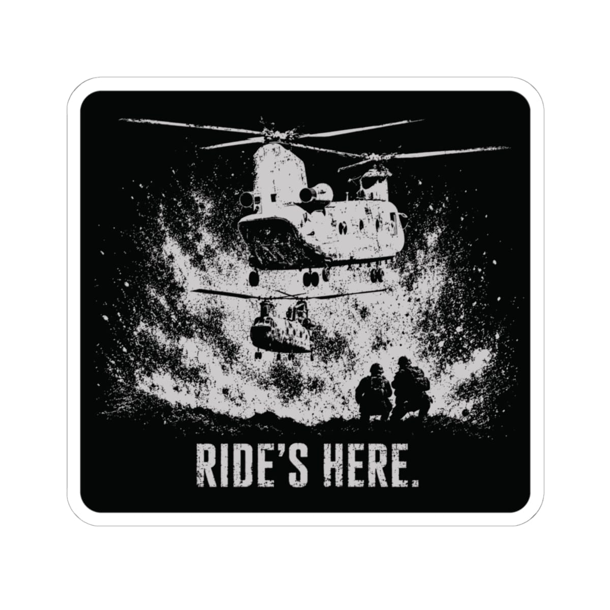 K-Factor Supply Co Ride's Here - Chinook Sticker 6" × 6"