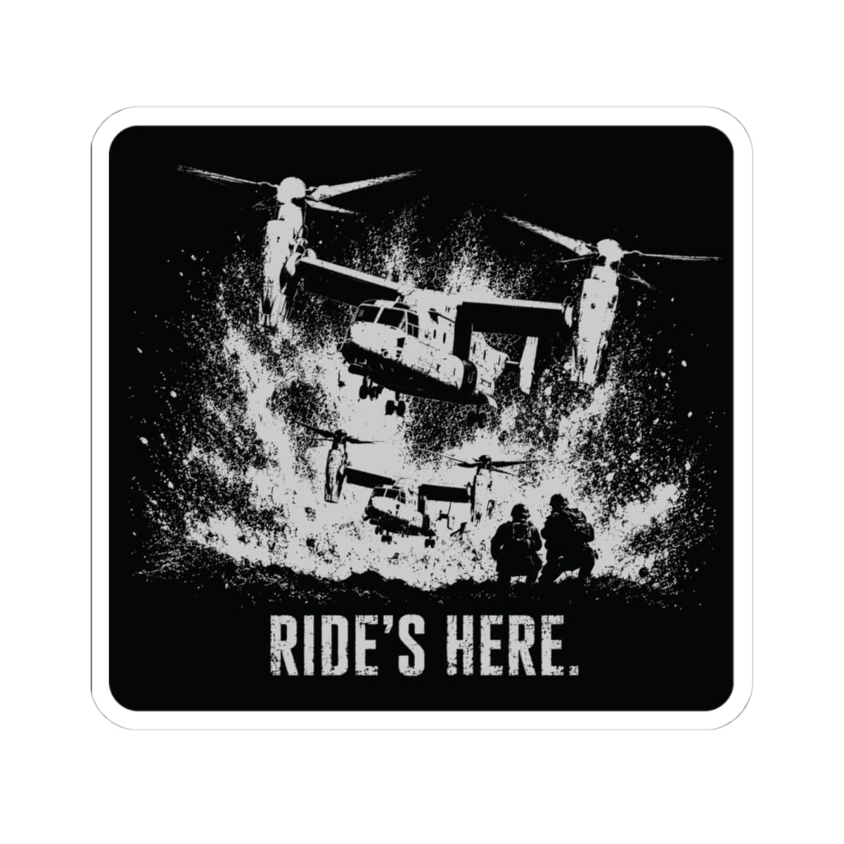 K-Factor Supply Co Ride's Here - Osprey Sticker 4" × 4"