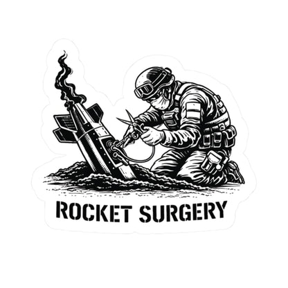 K-Factor Supply Co Rocket Surgery Sticker 2" × 2"