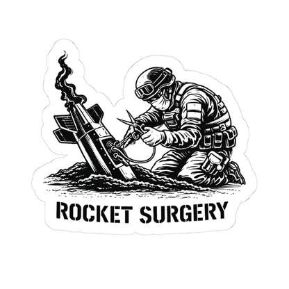 K-Factor Supply Co Rocket Surgery Sticker 4" × 4"