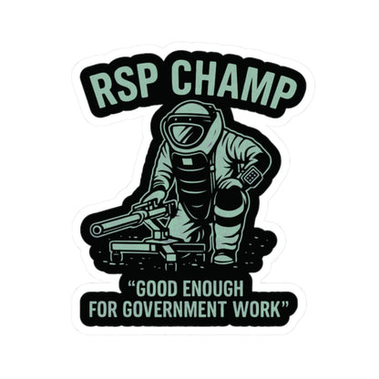 K-Factor Supply Co RSP Champ (Mint) Sticker 2" × 2"