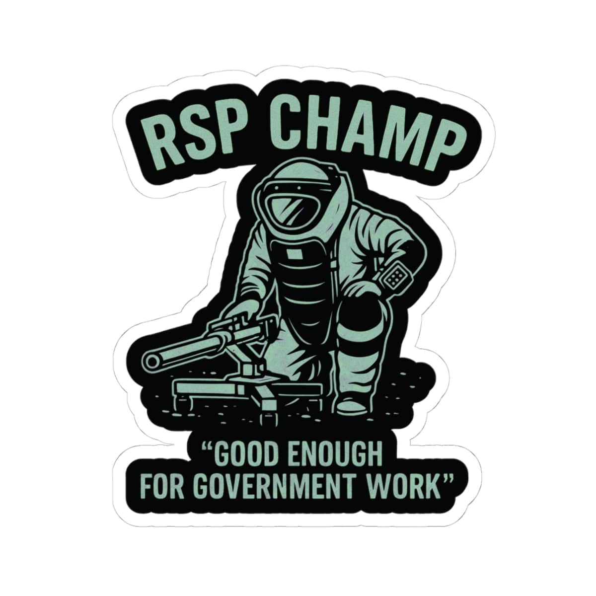K-Factor Supply Co RSP Champ (Mint) Sticker 4" × 4"