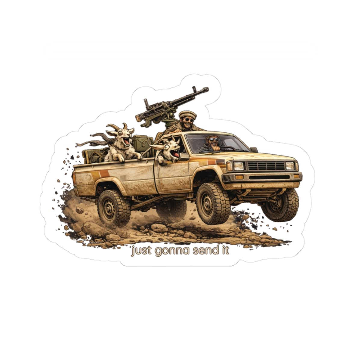 K-Factor Supply Co Send It "High"-Lux Sticker 3" × 3"