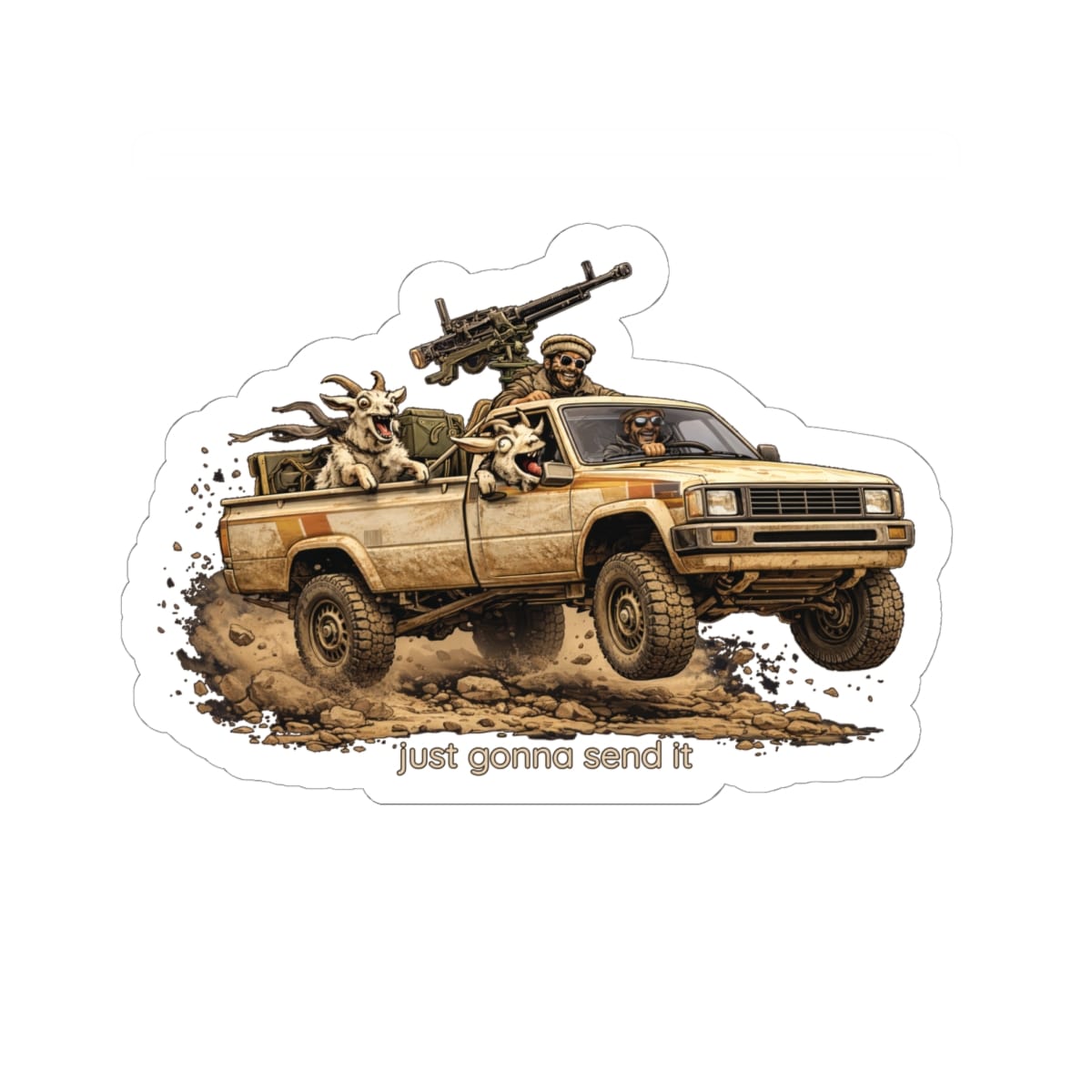 K-Factor Supply Co Send It "High"-Lux Sticker 6" × 6"