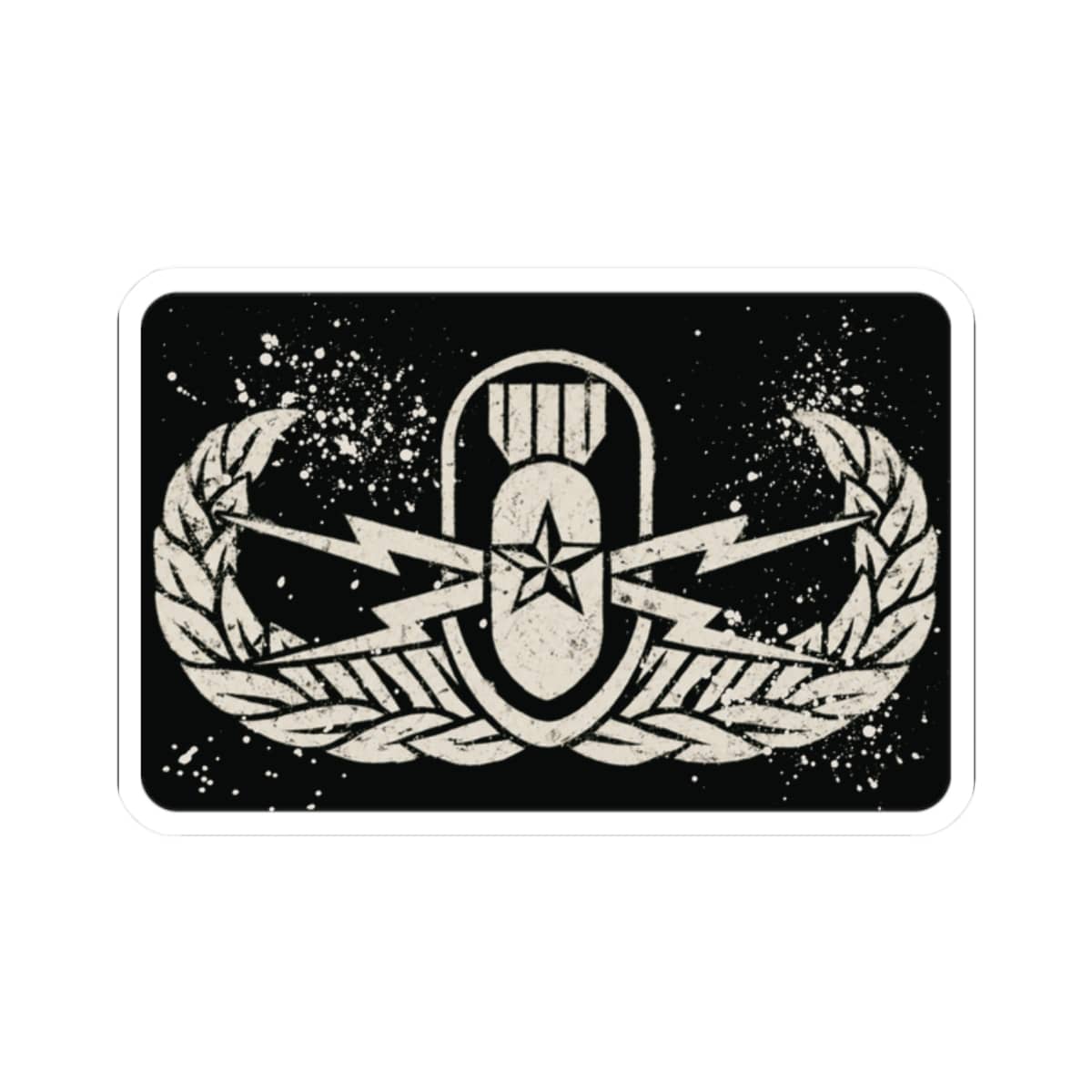 K-Factor Supply Co Senior Crab Stencil Sticker 2" × 2" / White