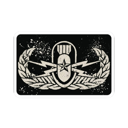 K-Factor Supply Co Senior Crab Stencil Sticker 2" × 2" / White