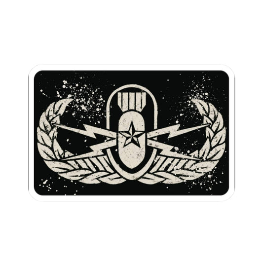 K-Factor Supply Co Senior Crab Stencil Sticker 2" × 2" / White