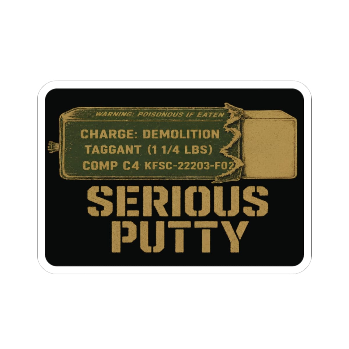 K-Factor Supply Co Serious Putty Mk 2 Sticker 3" × 3"
