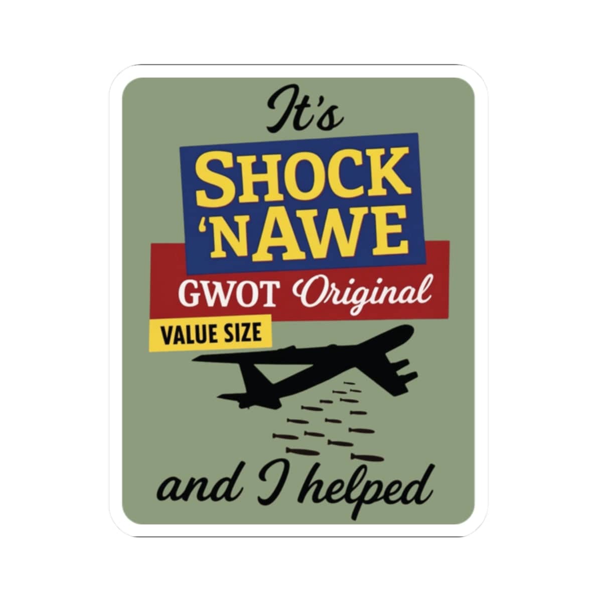 K-Factor Supply Co Shock 'n Awe Sticker 2" × 2"