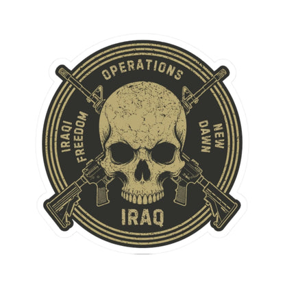 K-Factor Supply Co Skull & Carbines Icon - OIF/OND Sticker 2" × 2"