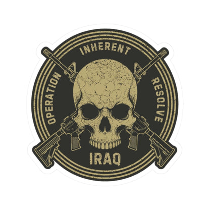 K-Factor Supply Co Skull & Carbines Icon - (OIR/Iraq) Sticker 2" × 2"