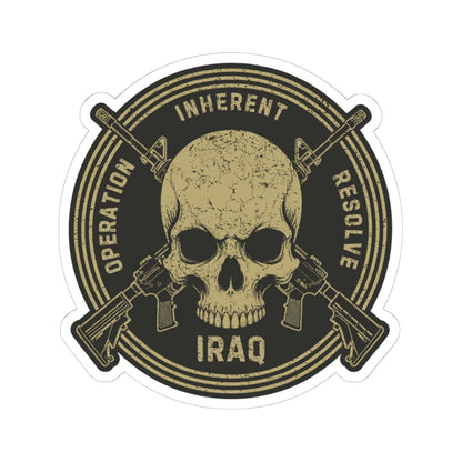 K-Factor Supply Co Skull & Carbines Icon - (OIR/Iraq) Sticker 6" × 6"