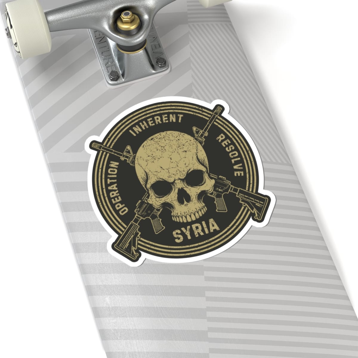 K-Factor Supply Co Skull & Carbines Icon - OIR (Syria) Sticker