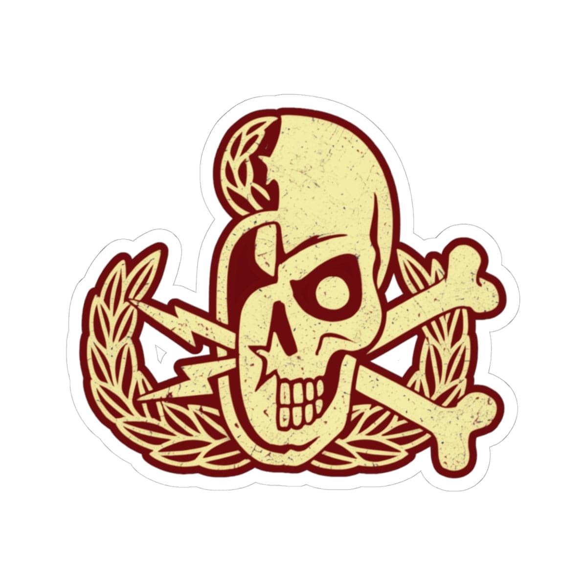 K-Factor Supply Co Skully Crab Sticker 6" × 6"