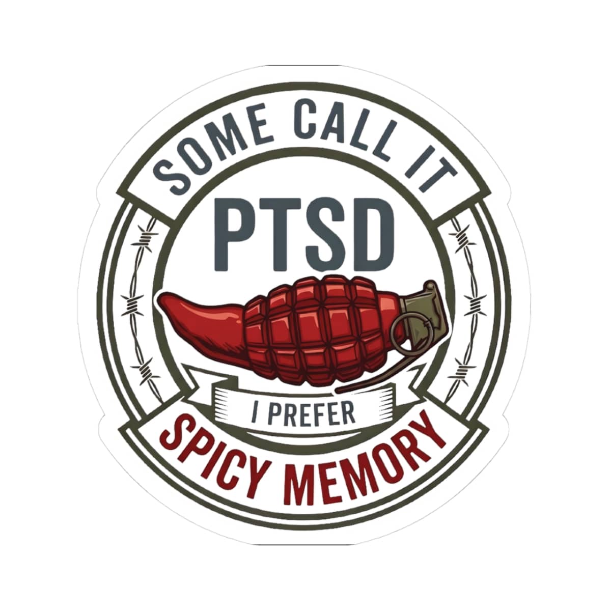 K-Factor Supply Co Spicy Memory Mk 2 Sticker 3" × 3" / White