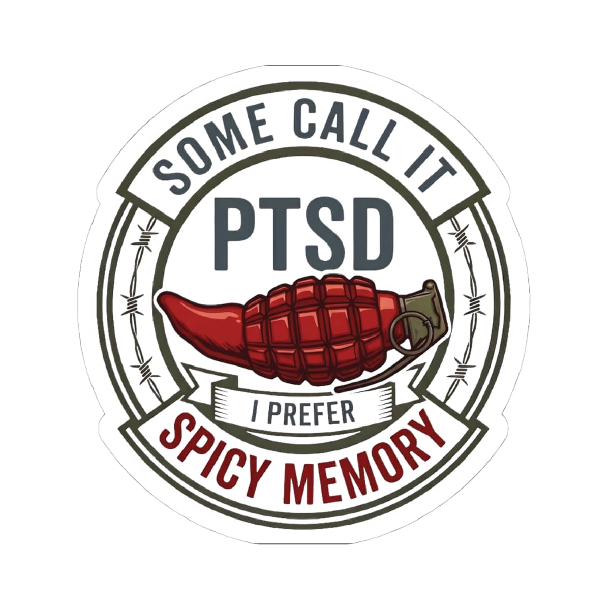 K-Factor Supply Co Spicy Memory Mk 2 Sticker 4" × 4" / White