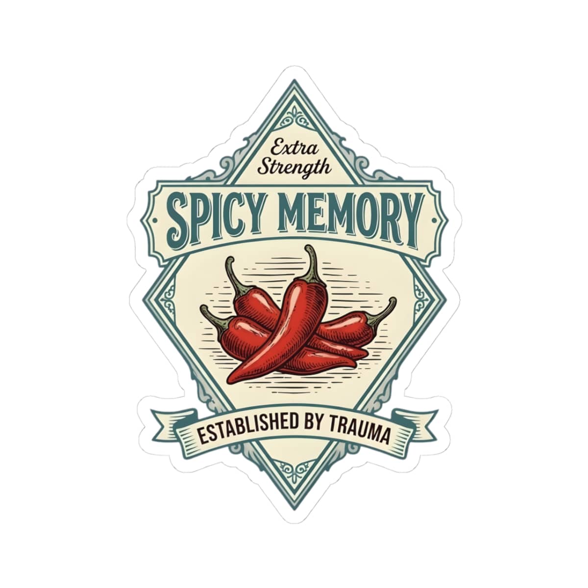K-Factor Supply Co Spicy Memory Mk 3 Sticker 3" × 3" / White