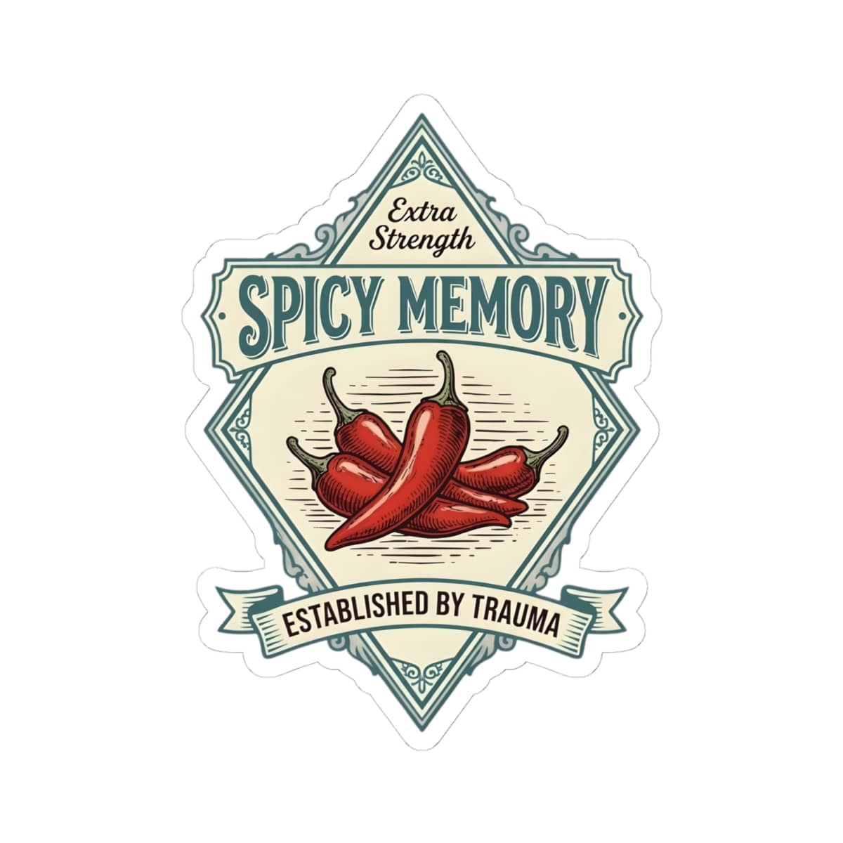 K-Factor Supply Co Spicy Memory Mk 3 Sticker 4" × 4" / White