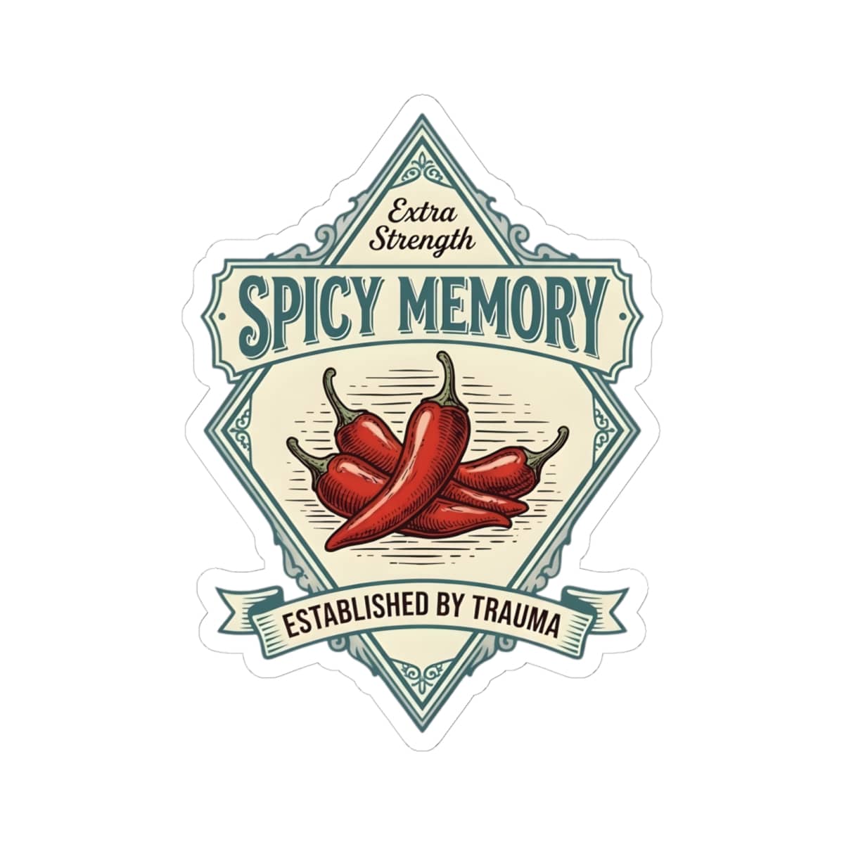 K-Factor Supply Co Spicy Memory Mk 3 Sticker 6" × 6" / White