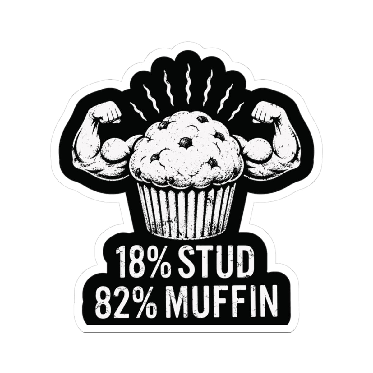 K-Factor Supply Co Stud Muffin Mk 2 Sticker 3" × 3" / White