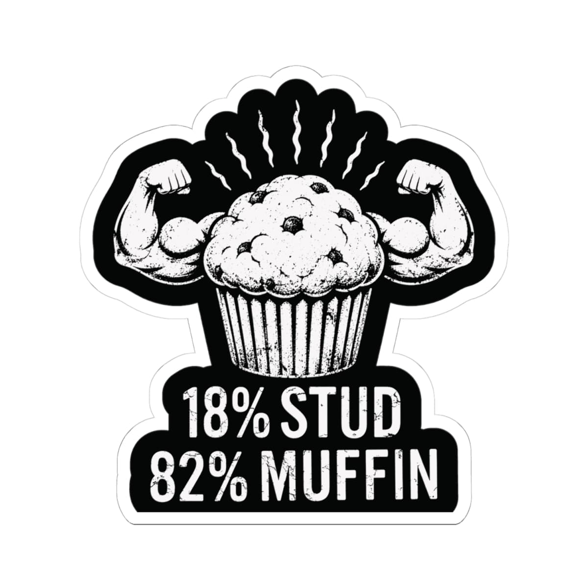 K-Factor Supply Co Stud Muffin Mk 2 Sticker 4" × 4" / White