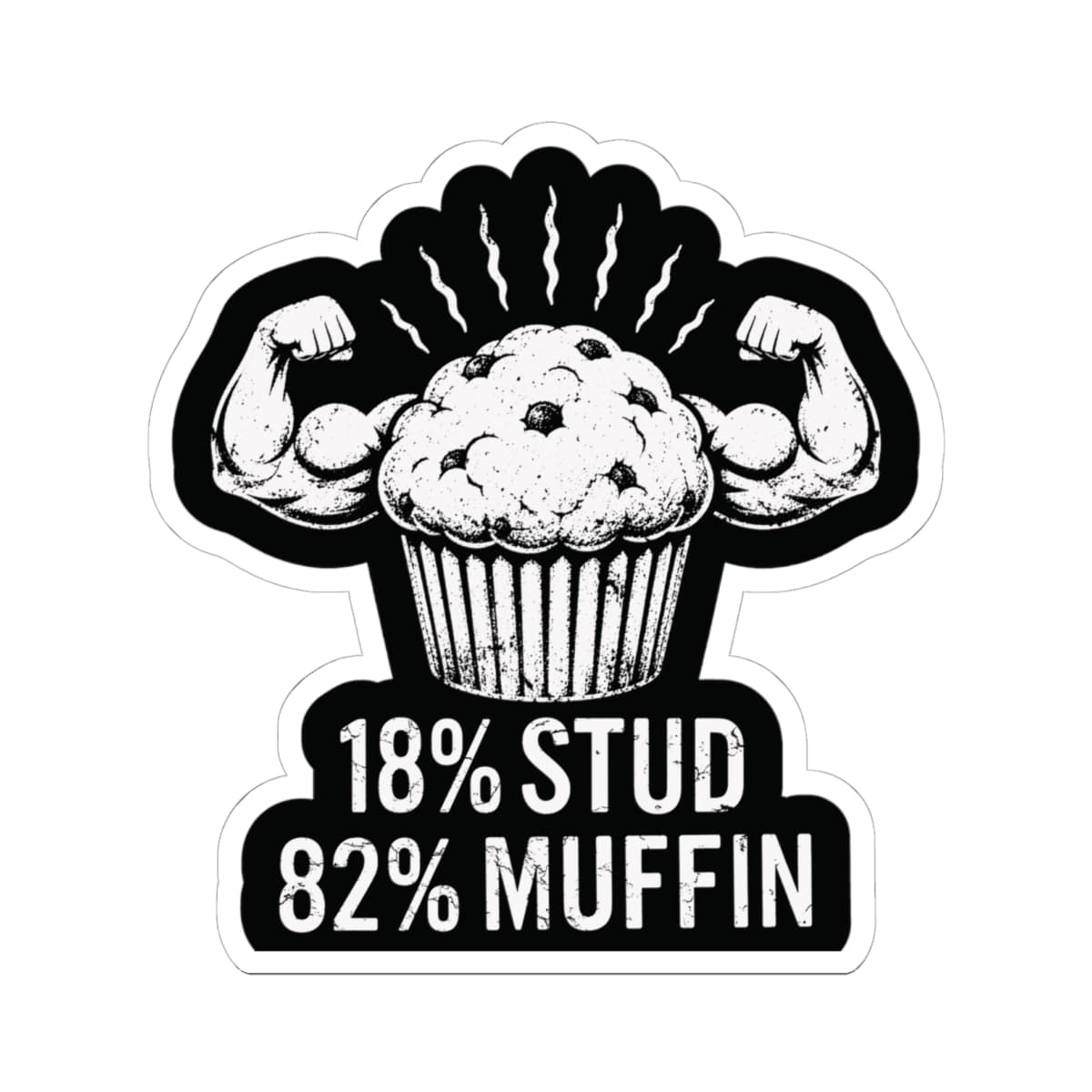 K-Factor Supply Co Stud Muffin Mk 2 Sticker 6" × 6" / White