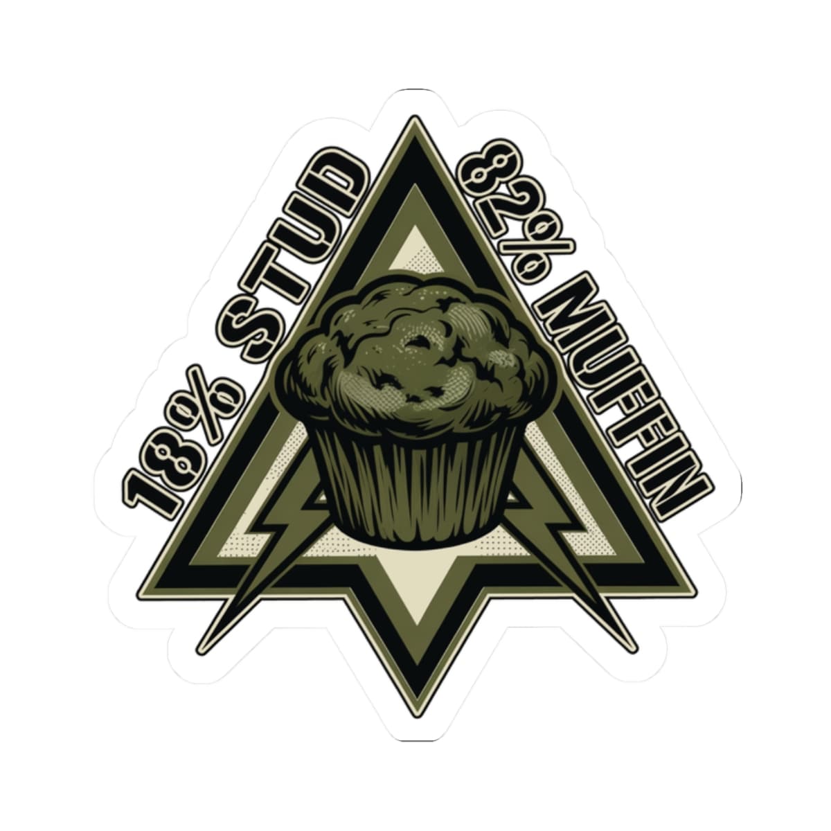 K-Factor Supply Co Stud Muffin Mk 3 Sticker 2" × 2" / White