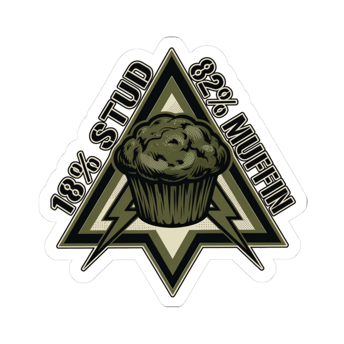 K-Factor Supply Co Stud Muffin Mk 3 Sticker 3" × 3" / White