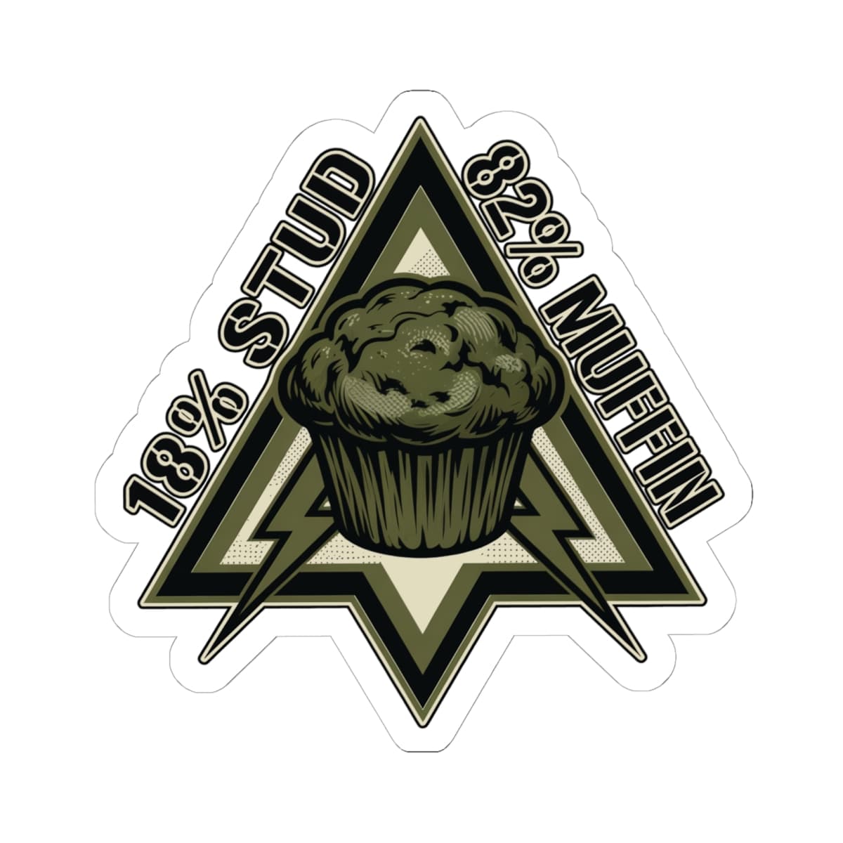 K-Factor Supply Co Stud Muffin Mk 3 Sticker 6" × 6" / White