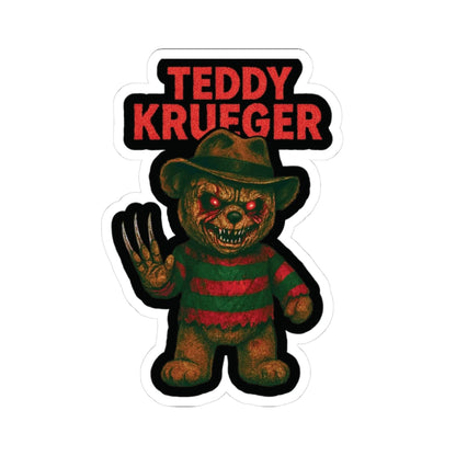 K-Factor Supply Co Teddy Krueger Sticker 3" × 3" / White
