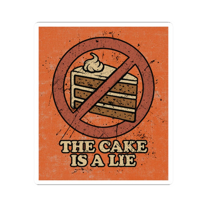 K-Factor Supply Co The Cake is a Lie Sticker 2" × 2"