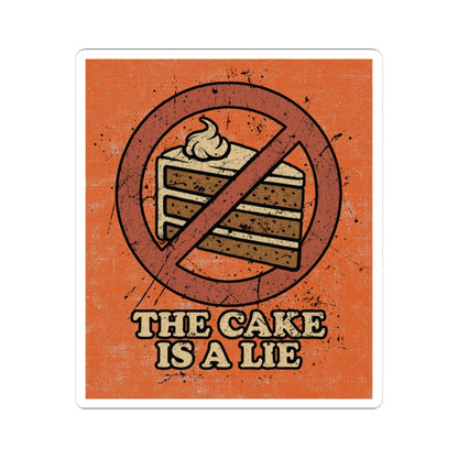 K-Factor Supply Co The Cake is a Lie Sticker 3" × 3"