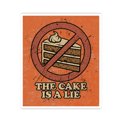 K-Factor Supply Co The Cake is a Lie Sticker 4" × 4"