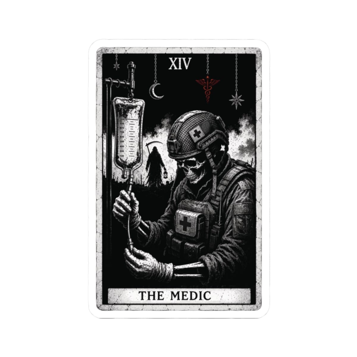 K-Factor Supply Co The Medic Tarot Sticker 2" × 2"