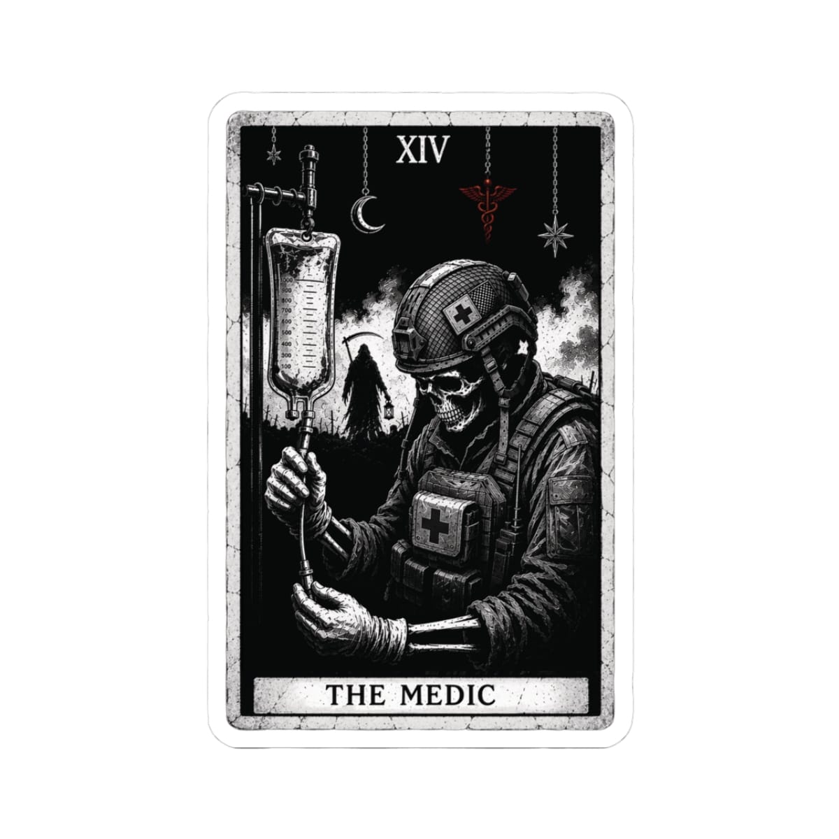 K-Factor Supply Co The Medic Tarot Sticker 3" × 3"